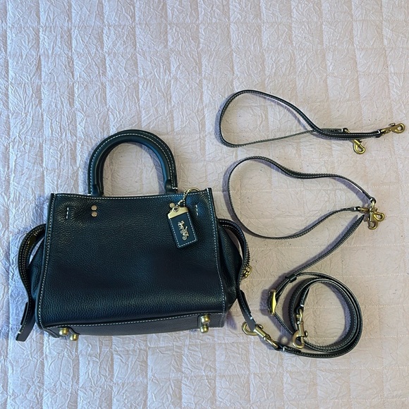 Coach Rouge 25 Black Pebbled Leather - Picture 4 of 14
